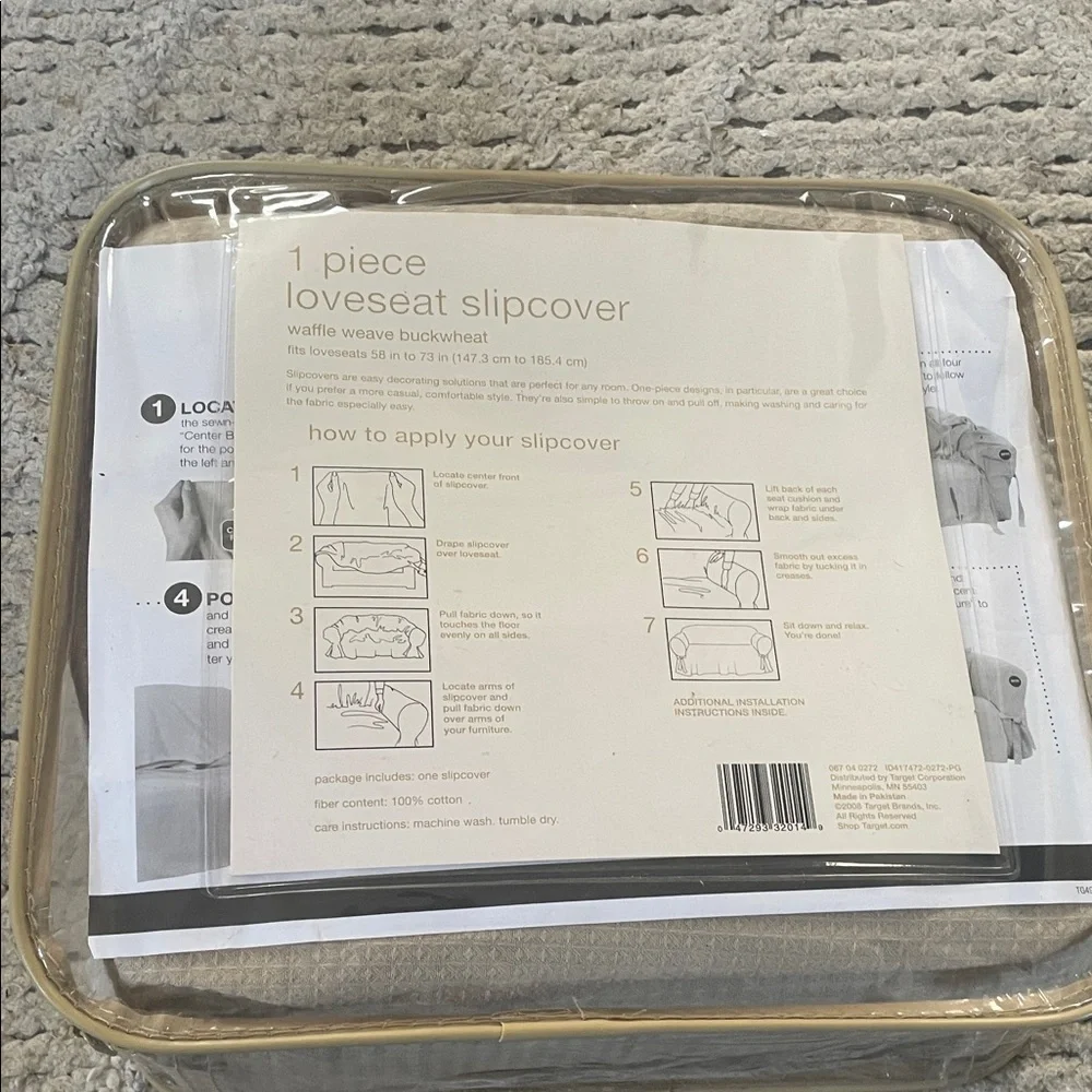 Room Essentials Buckwheat Loveseat Slipcover NWT